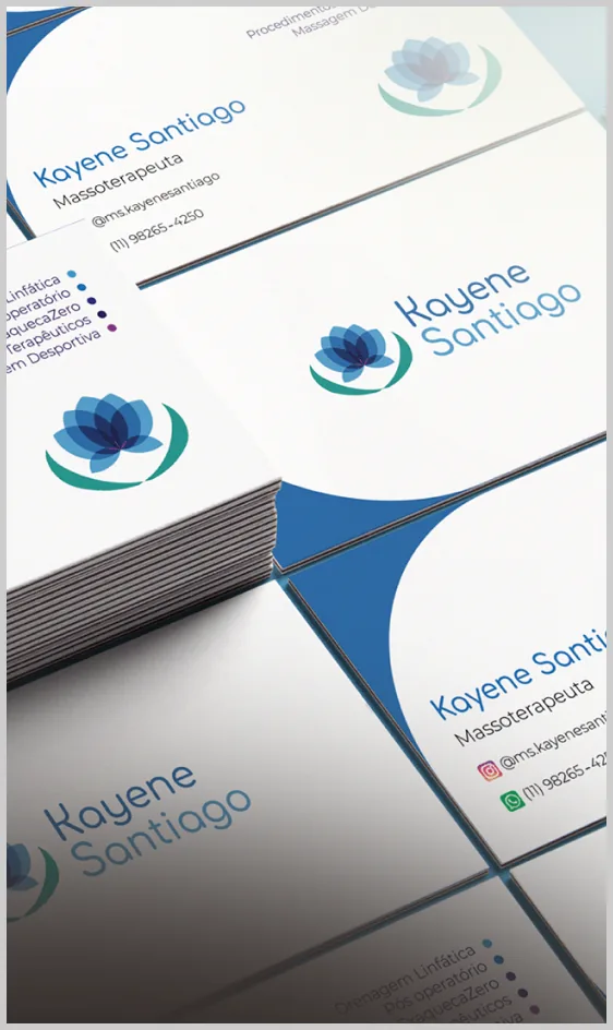 Cartões de visita Kayene Santiago